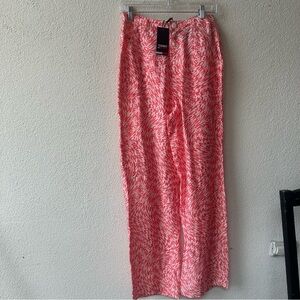 Red and White Patterned Pants